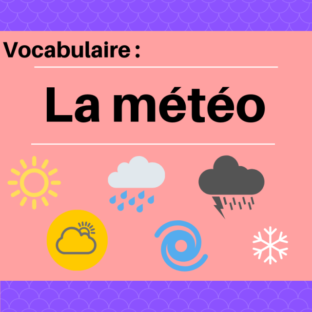 Vocabulaire : La météo – Regard sur le français